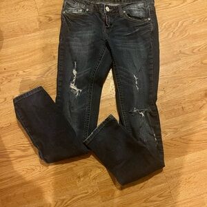 Vigoss Black Distressed Skinny Jeans